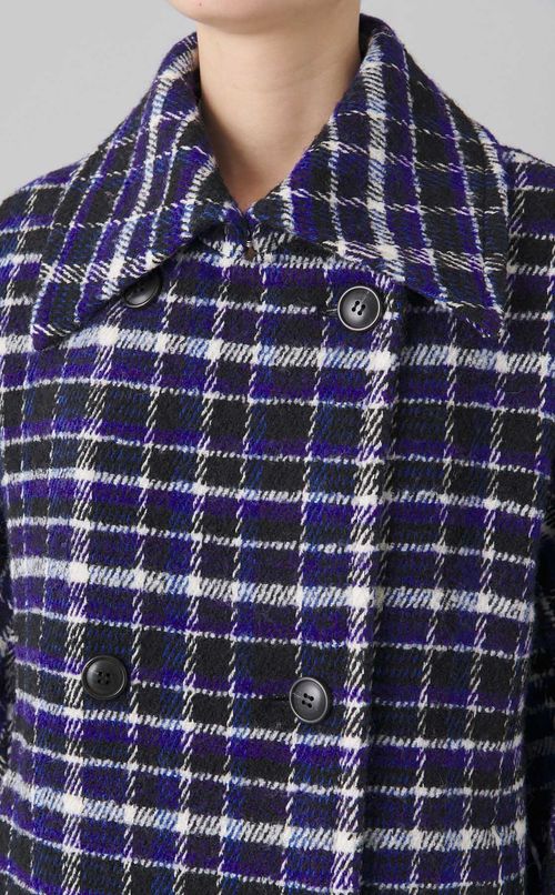 チェックミドルコート