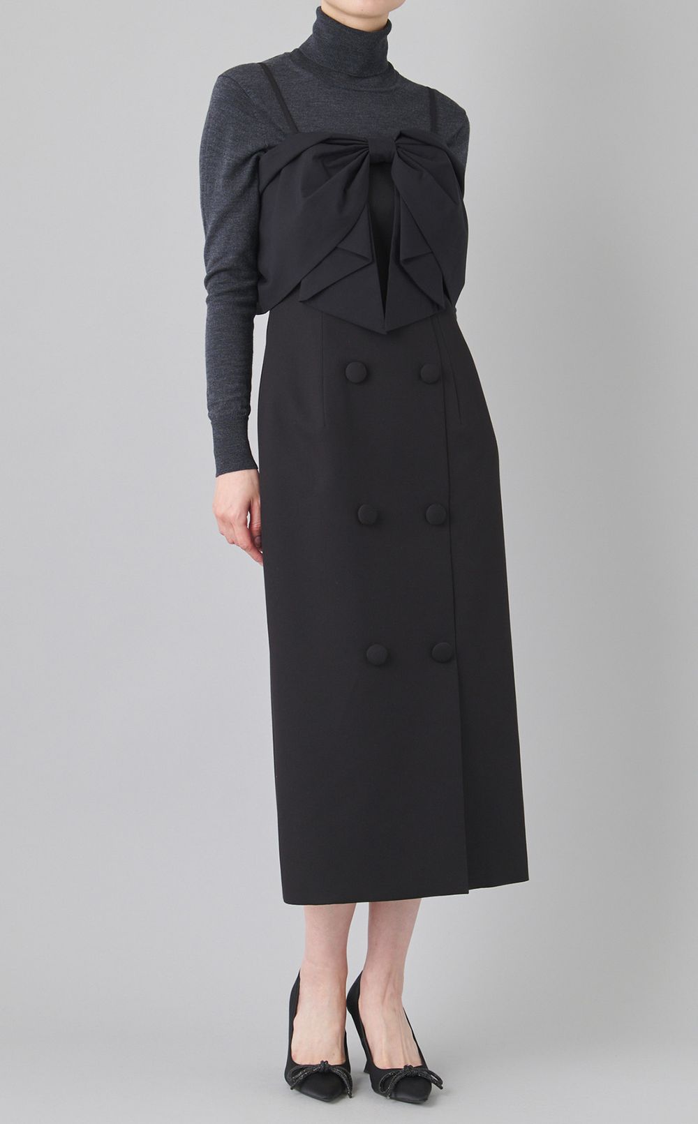 ビッグリボンオフショルダーワンピース