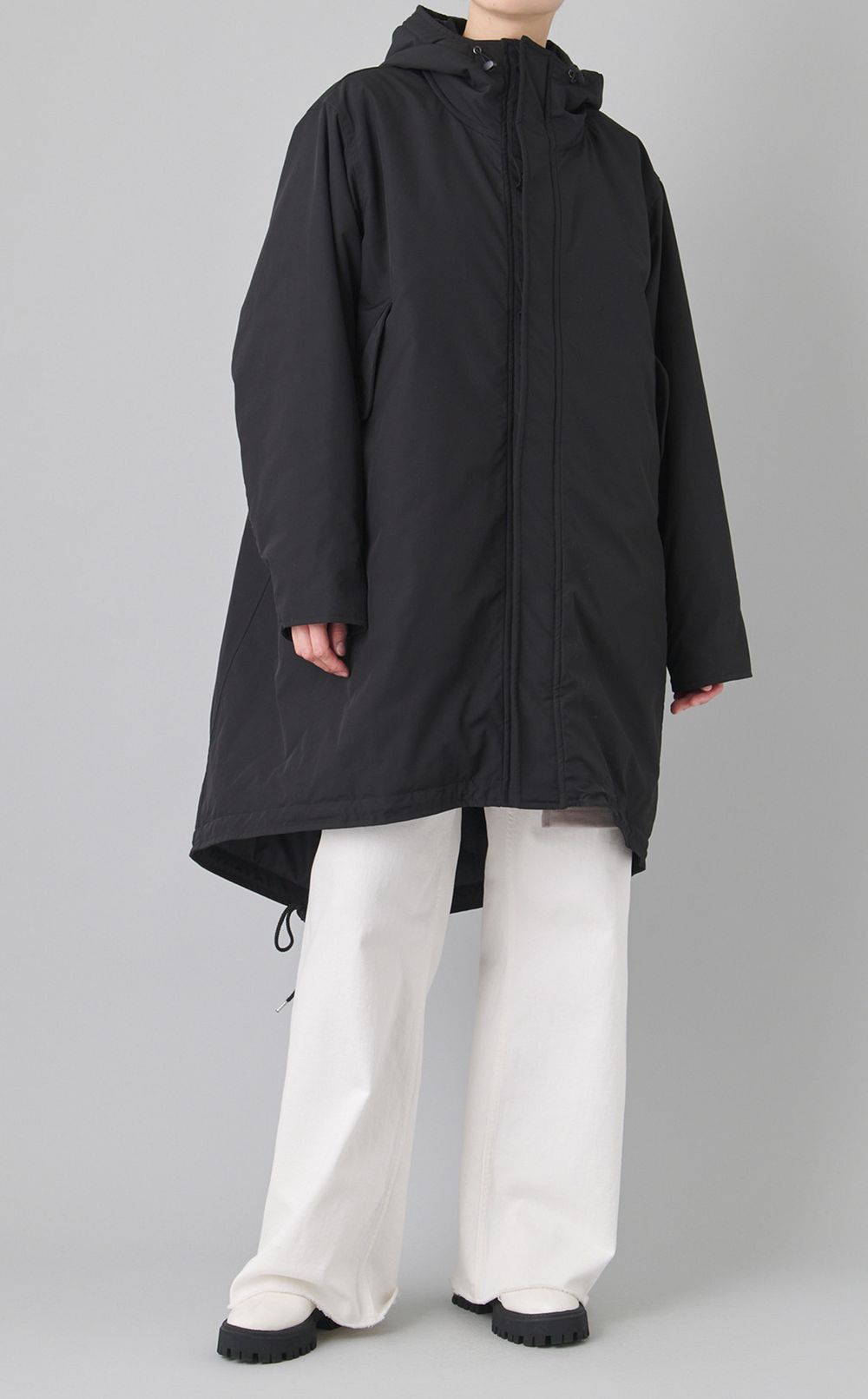 ストレッチフーディーモッズコート