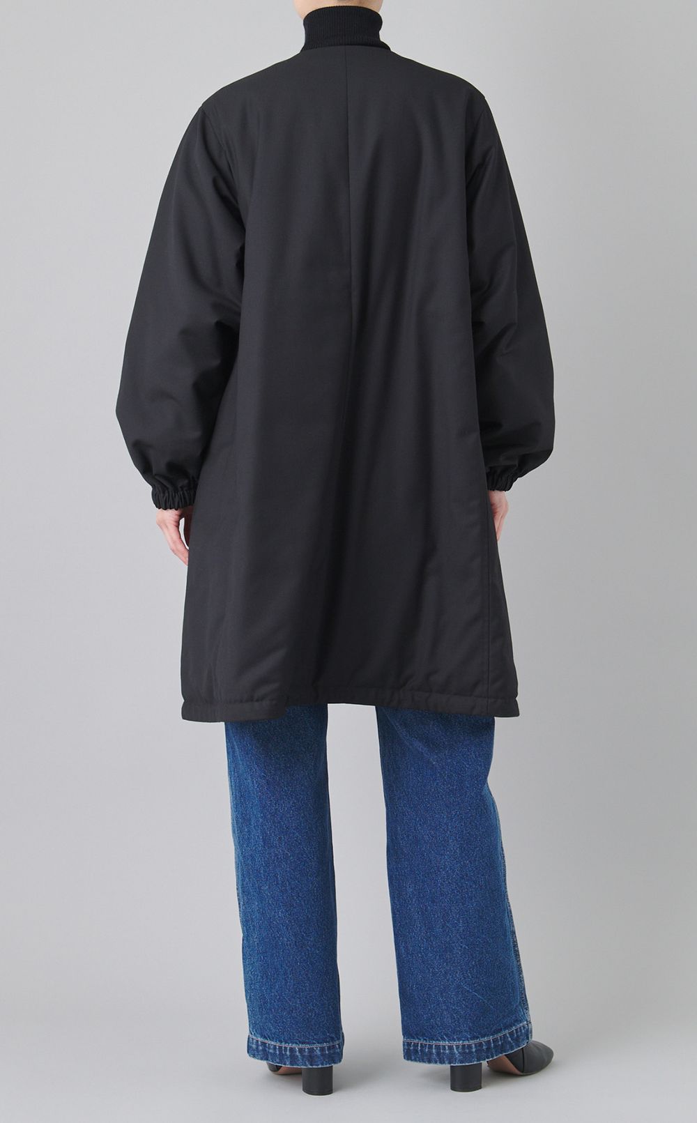 ノーカラーリバーシブルコート