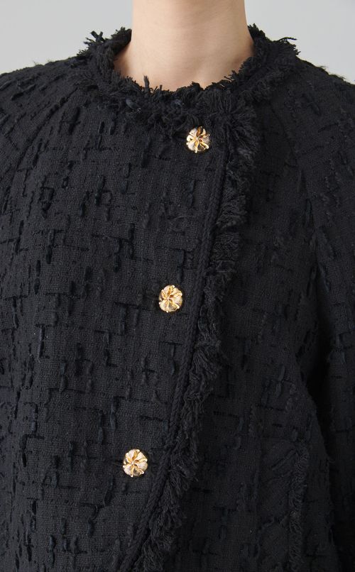 ラウンドヘムツイードジャケット