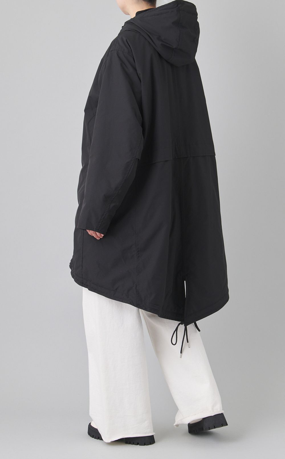 ストレッチフーディーモッズコート