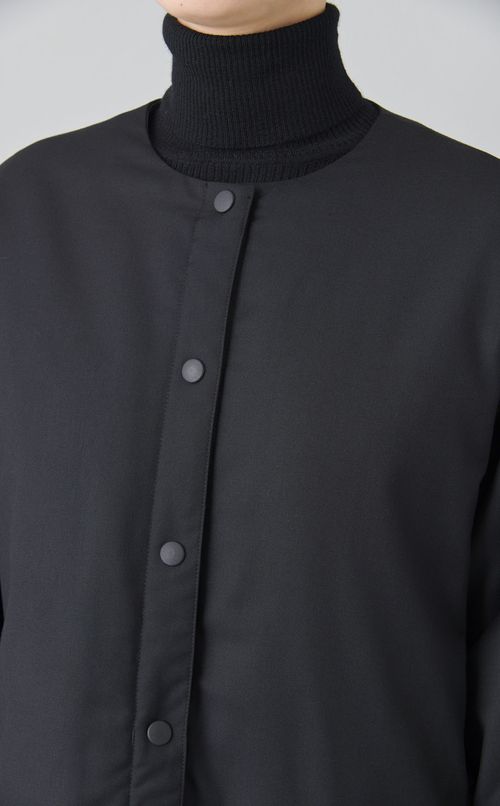 ノーカラーリバーシブルコート