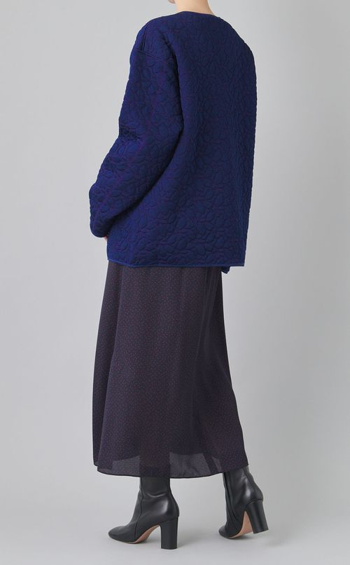 【別注】キルティングノーカラーコート