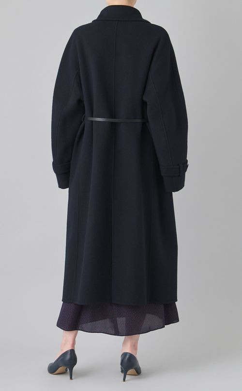 ベルト付きリバーロングピーコート