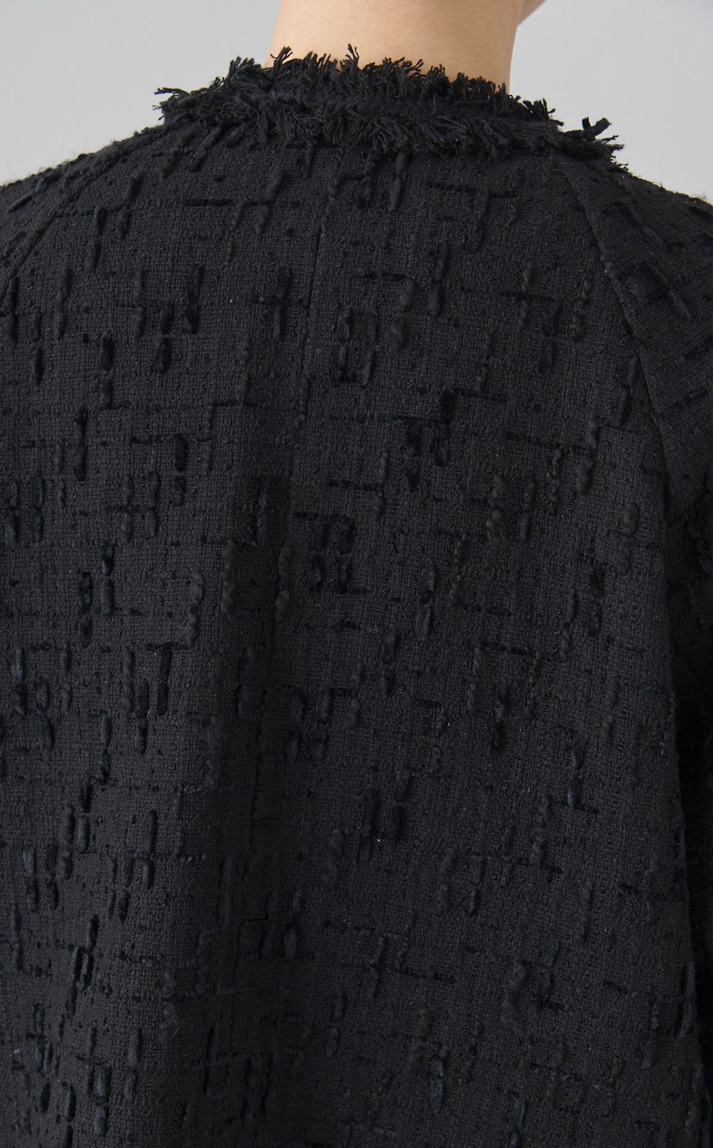 ラウンドヘムツイードジャケット