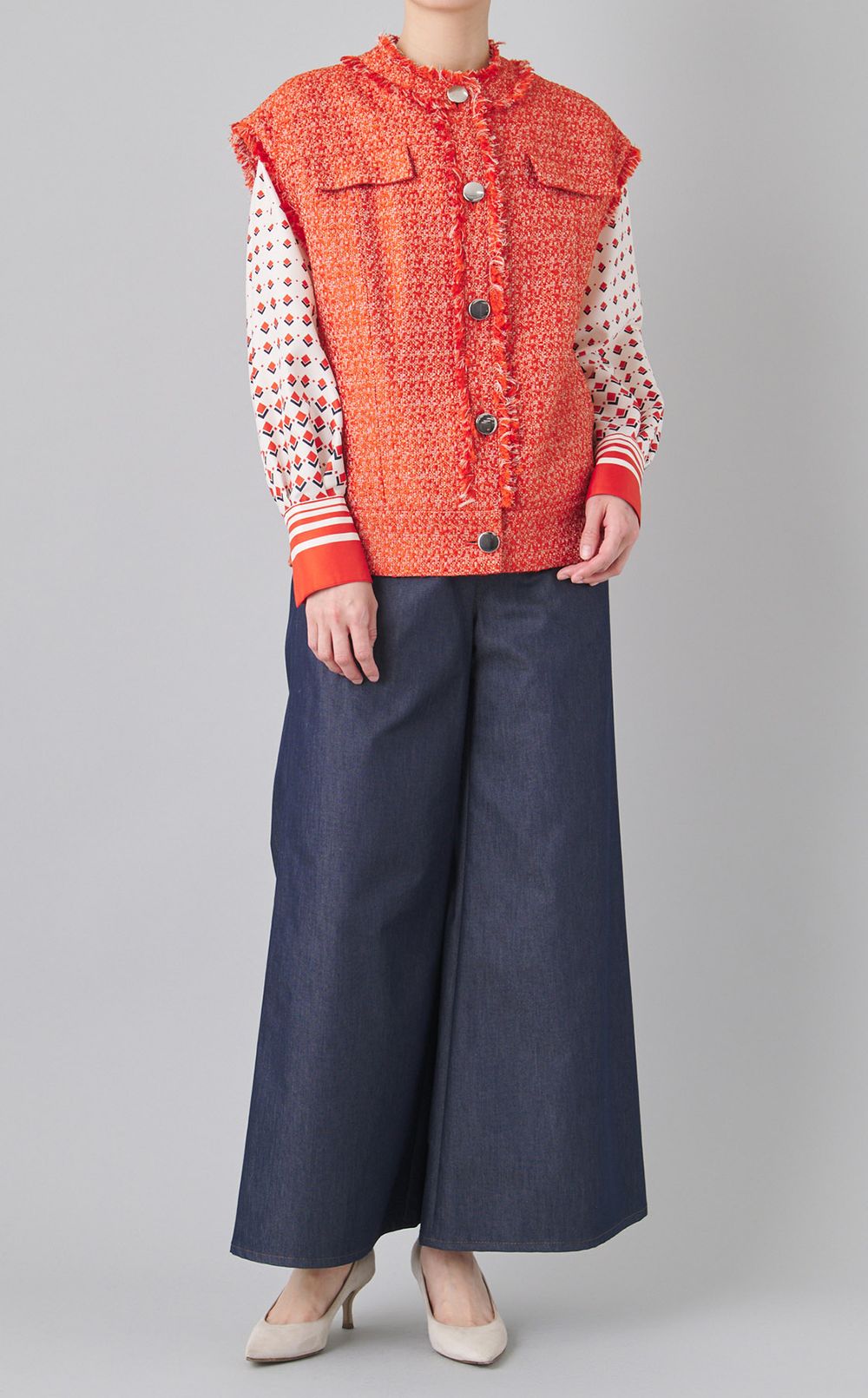 ツイードオーバーサイズジレ