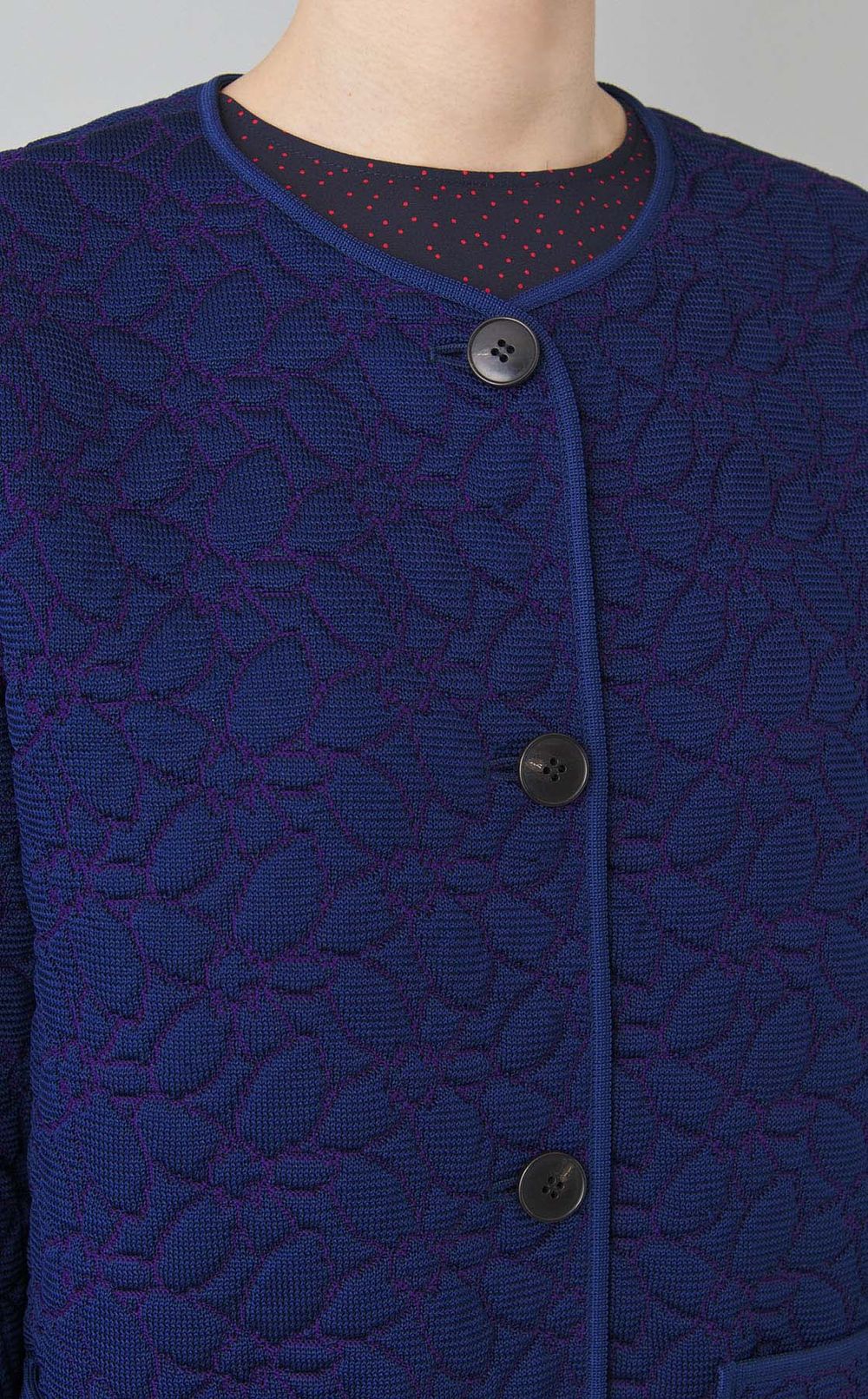 【別注】キルティングノーカラーコート