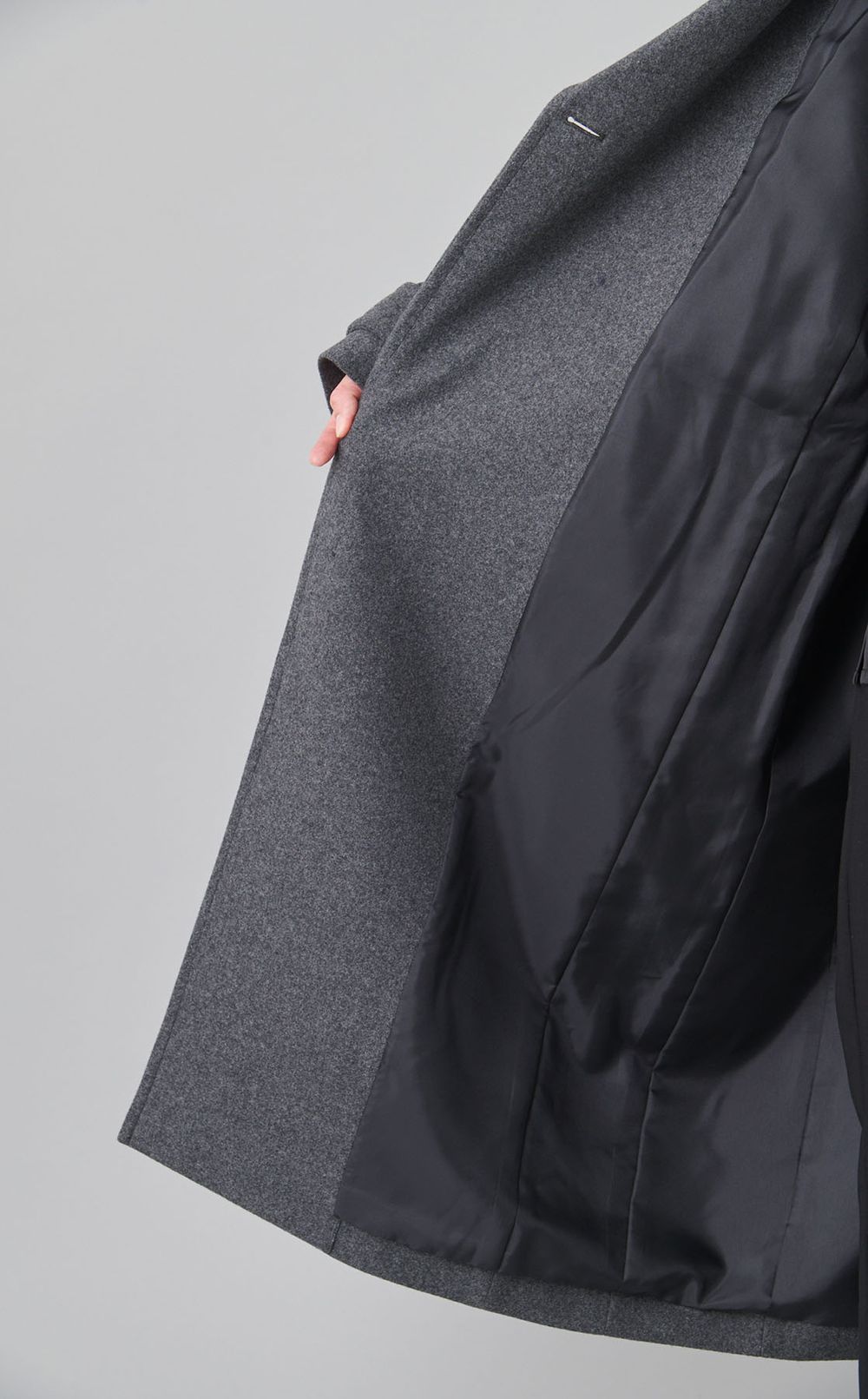 メルトンロングチェスターコート