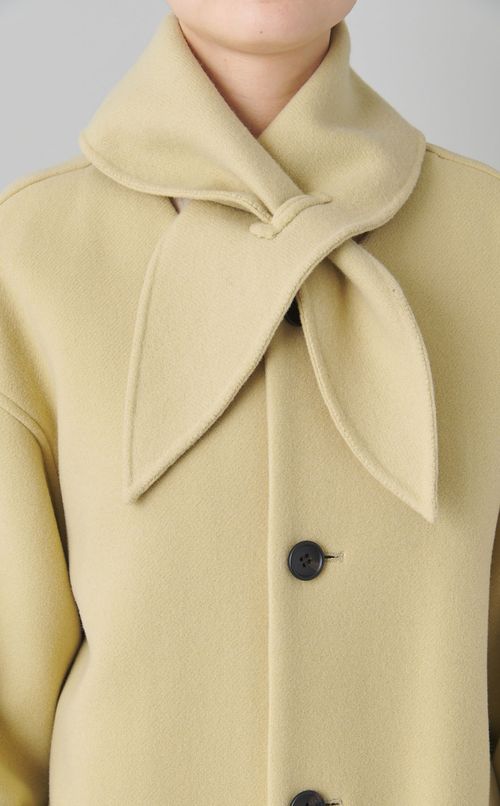 スカーフデザインロングコート