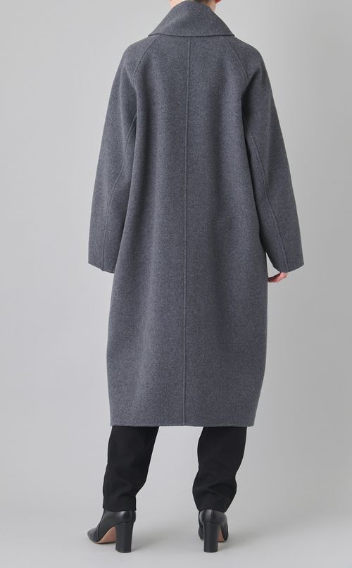 スカーフデザインロングコート