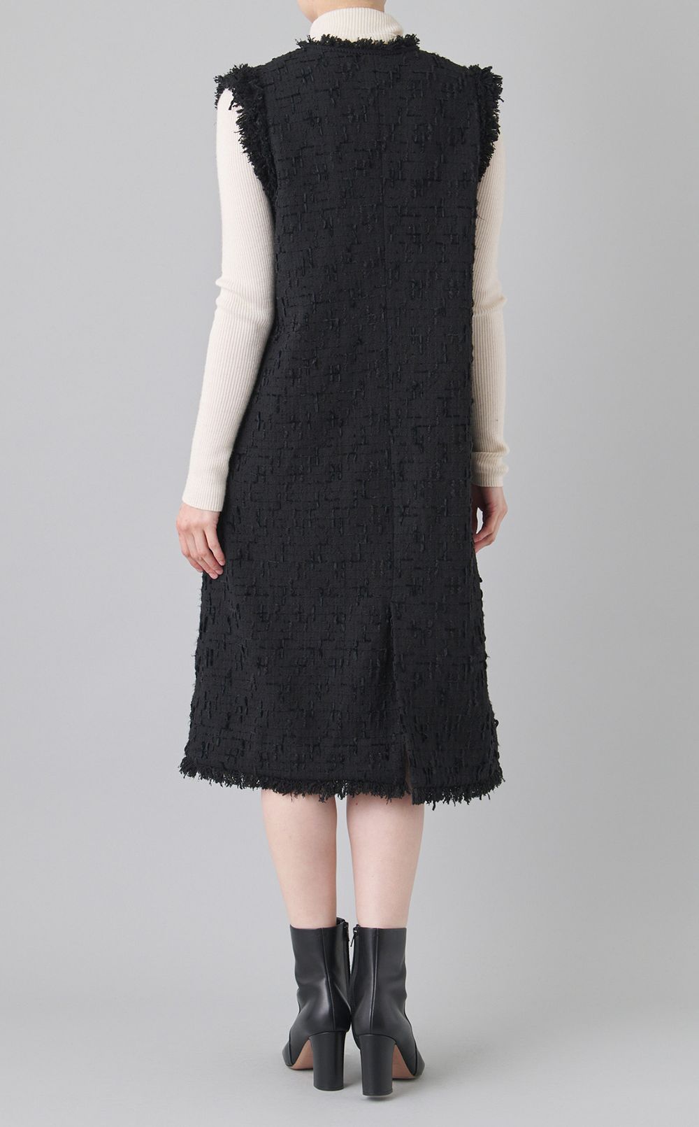 ツイードジレワンピース