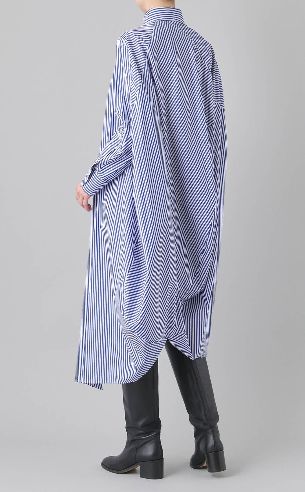 ボールストライプシャツワンピース