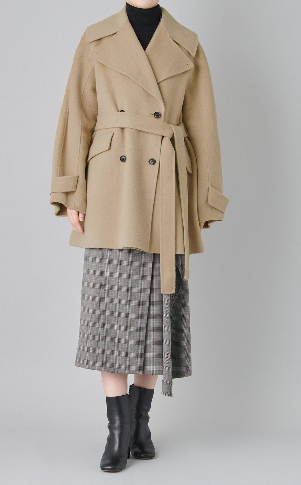 ウールリバーミドルAラインコート