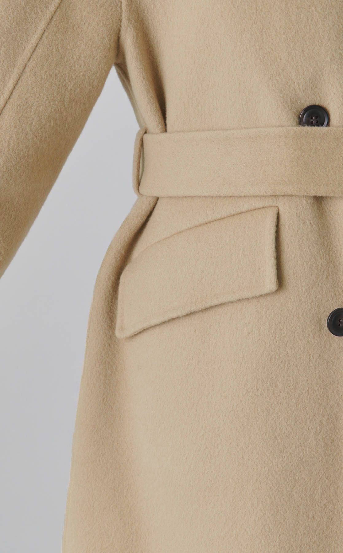 FRAY I.D｜ウールリバーミドルAラインコート