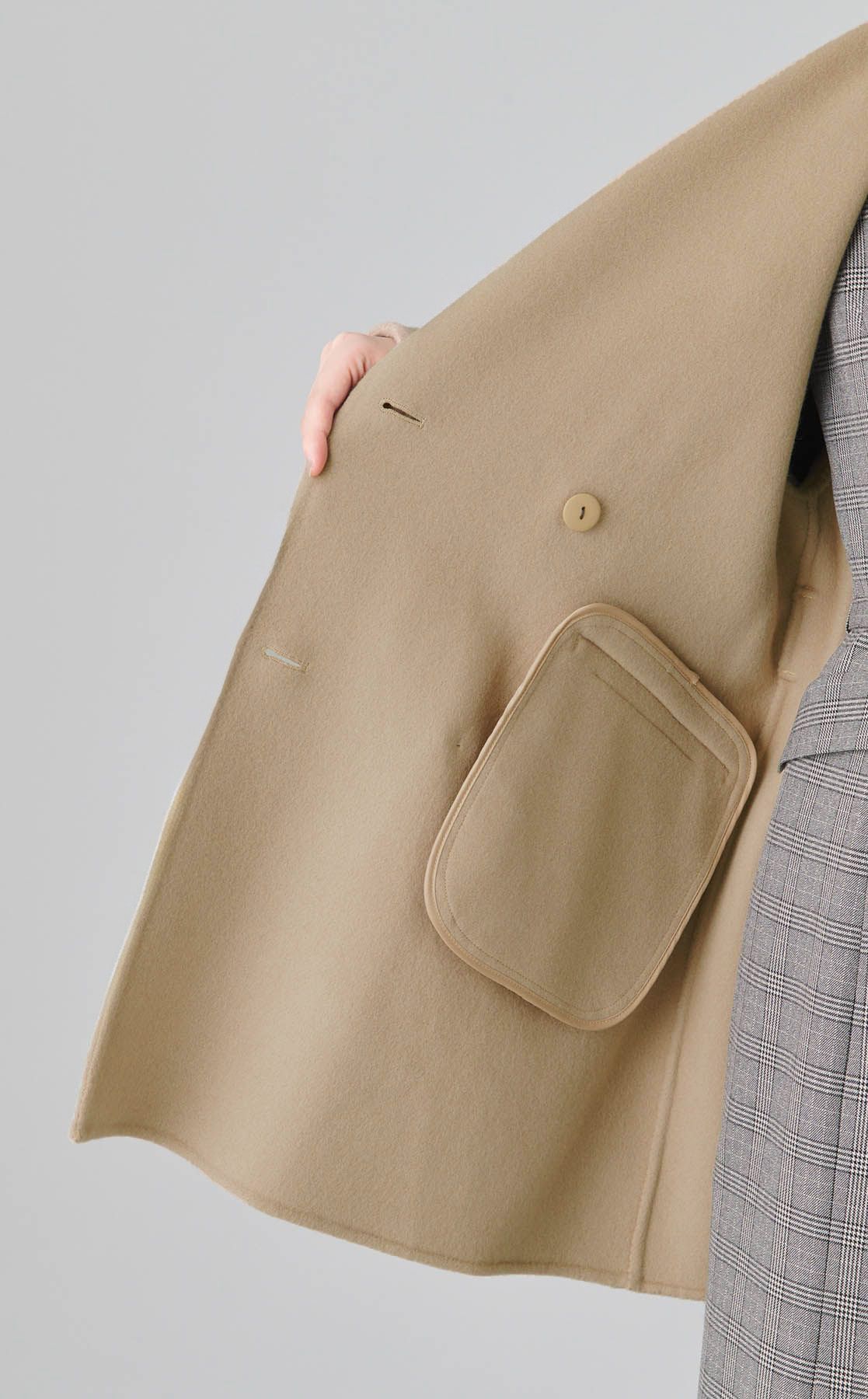 FRAY I.D｜ウールリバーミドルAラインコート