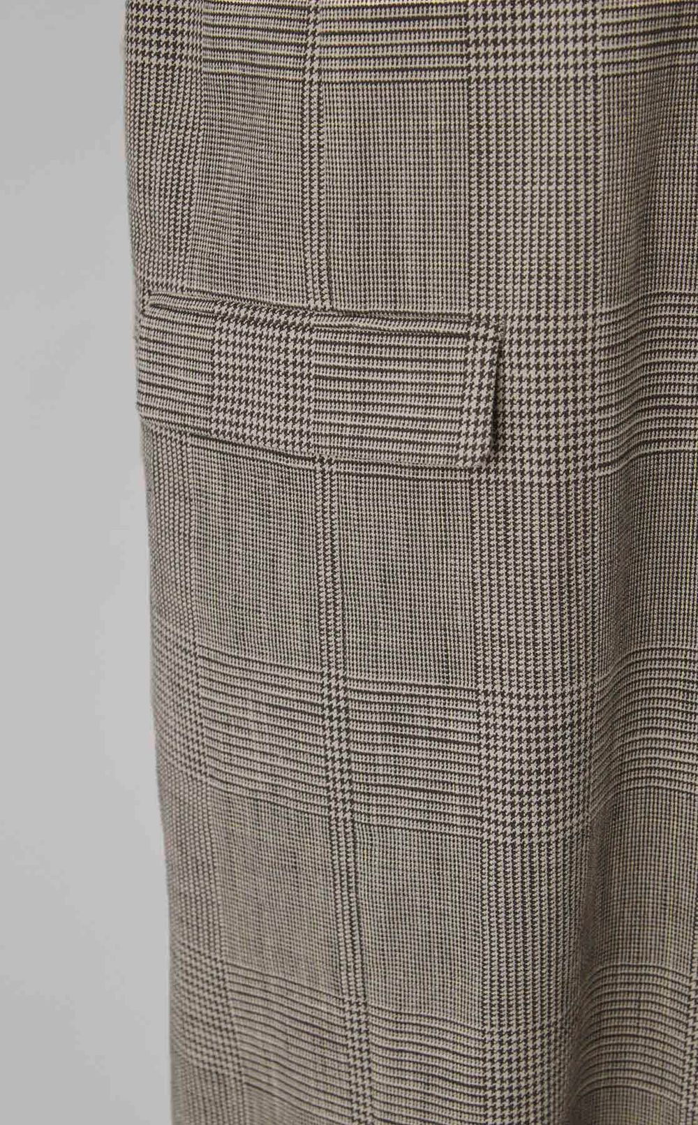 グレンチェックVネックワンピース