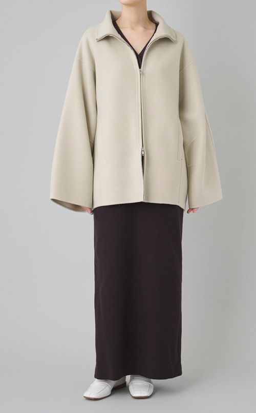 Vネックネップロングワンピース