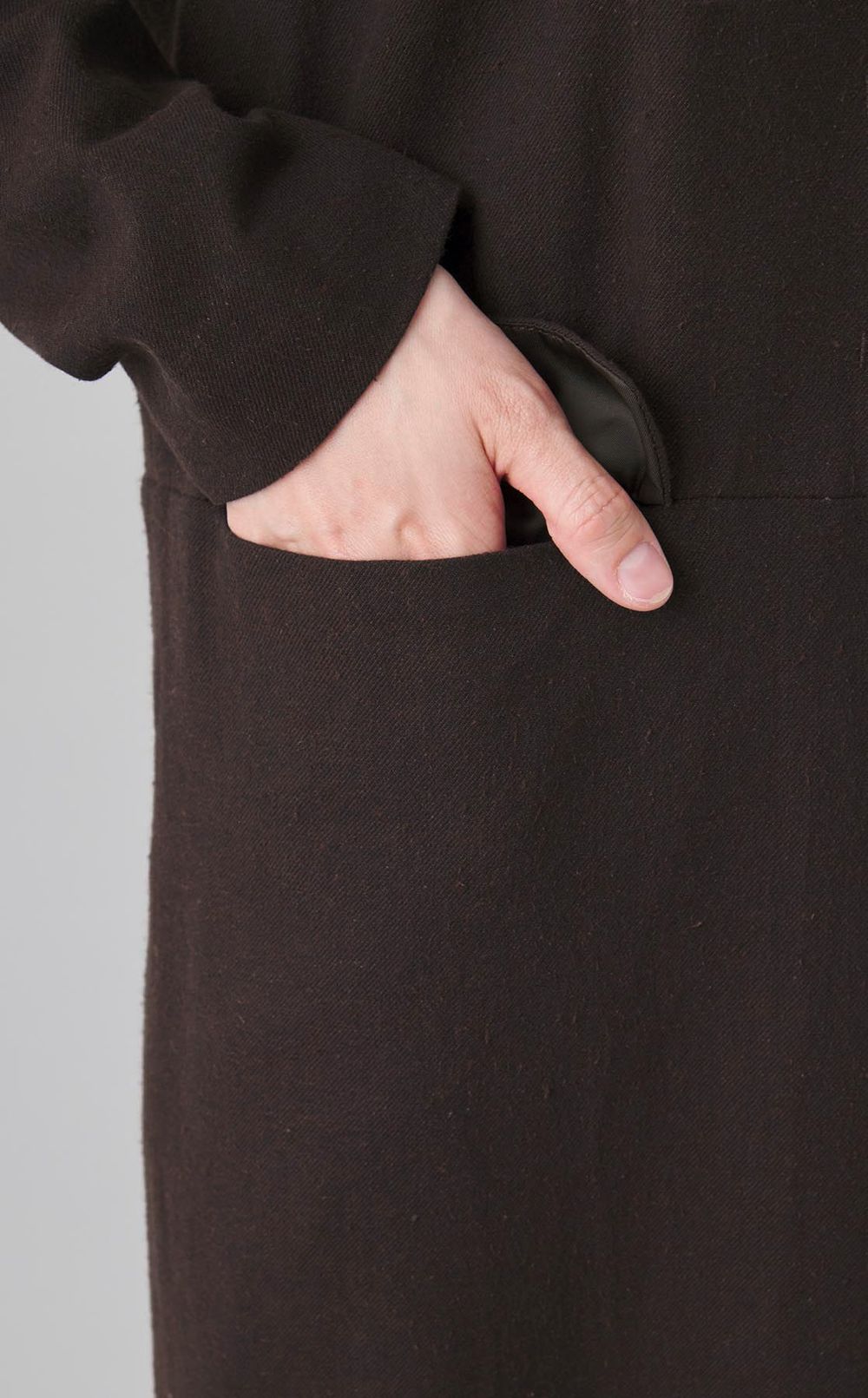 Vネックネップロングワンピース