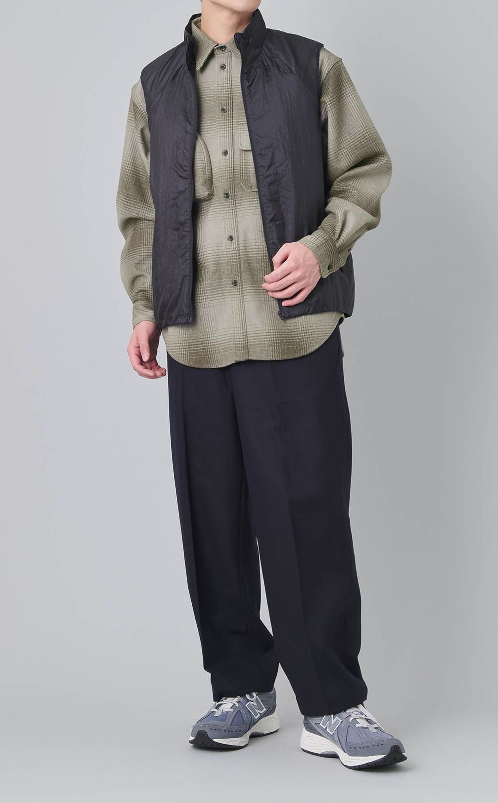 ウールユーティリティチェックシャツ