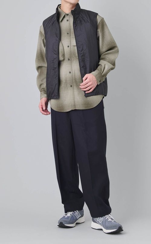 ウールユーティリティチェックシャツ