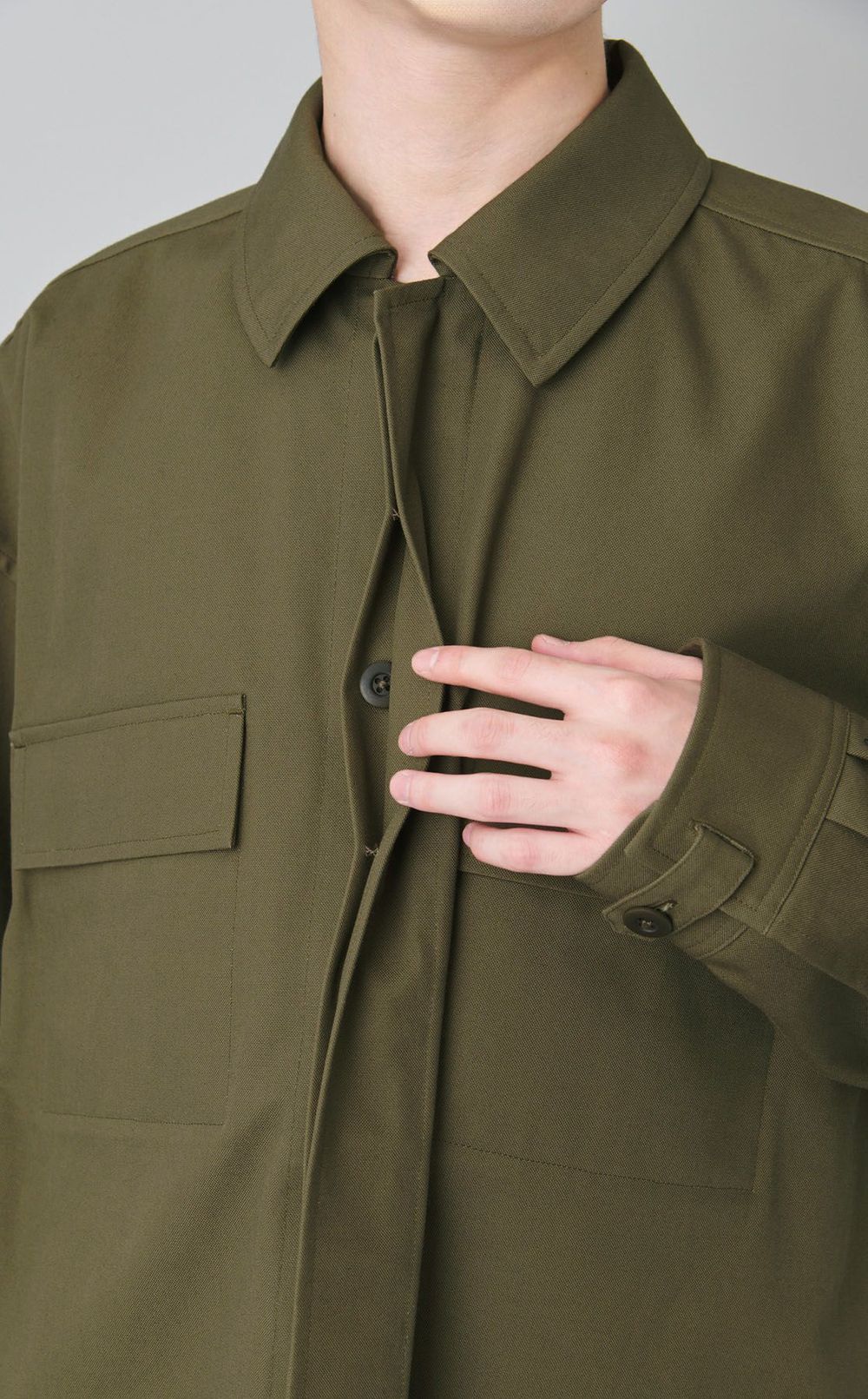 コットンダックミリタリーシャツ