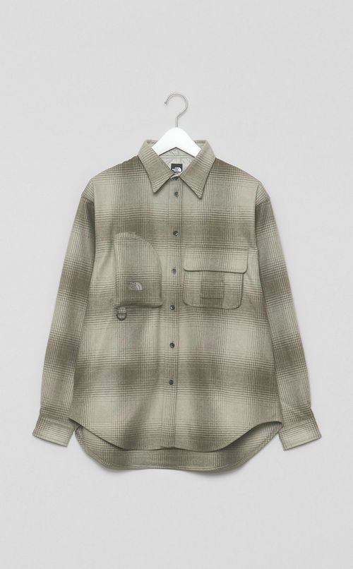 ウールユーティリティチェックシャツ