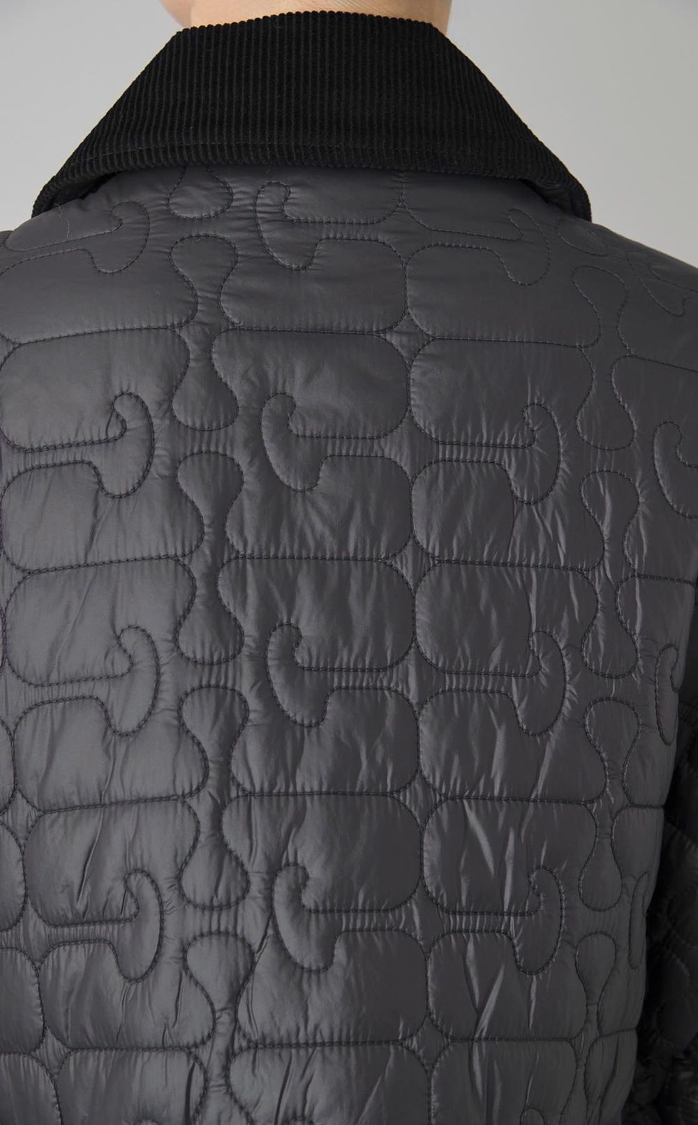 キルティングミディジャケット