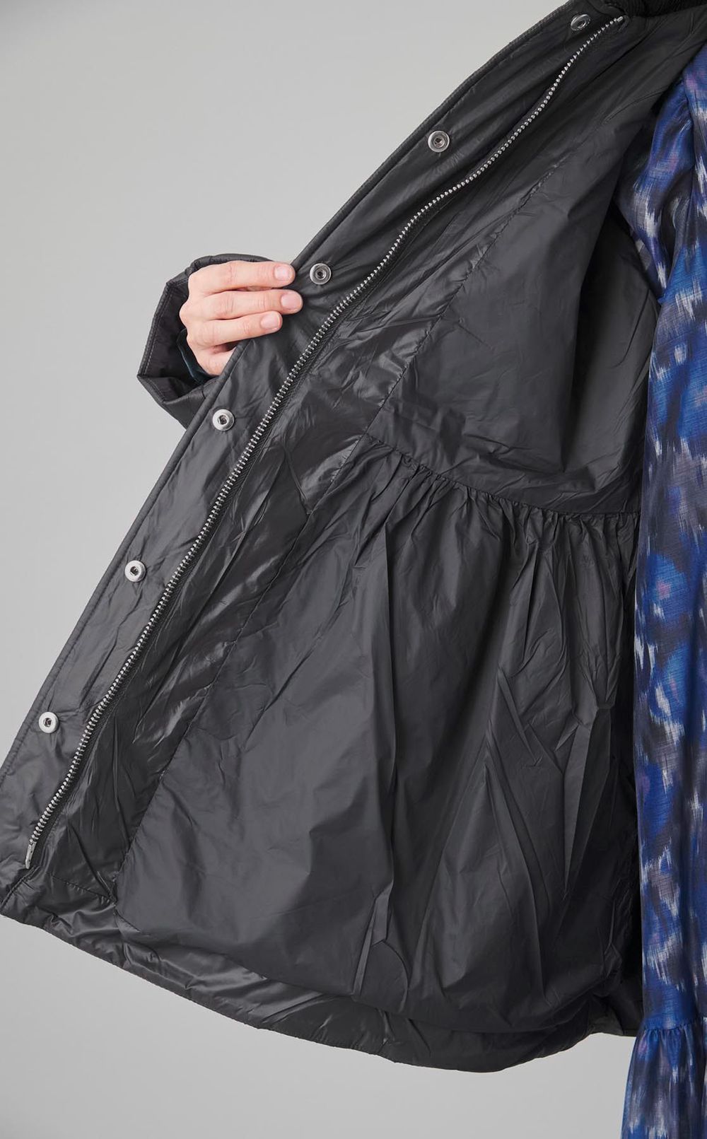 キルティングミディジャケット