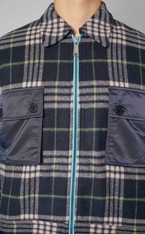 ビッグポケットチェックブルゾン