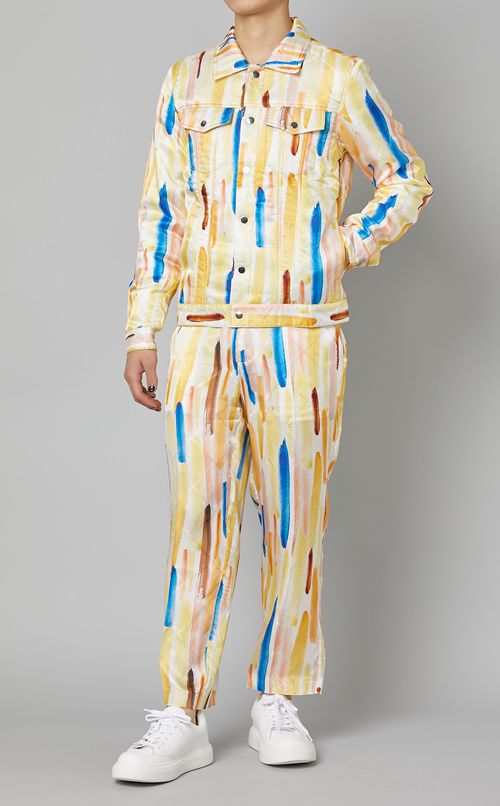 ペイント風プリントパンツ