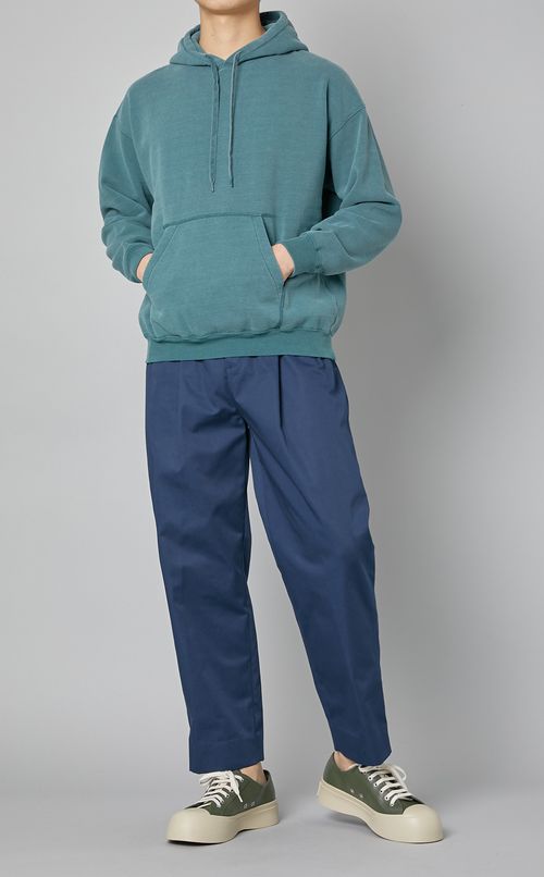 ポリエステルコットンプリーツパンツ