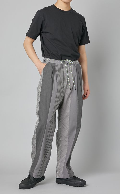 パッチワークワイドパンツ