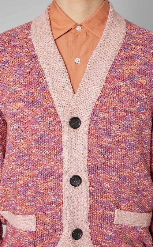 シルクコットンVネックカーディガン