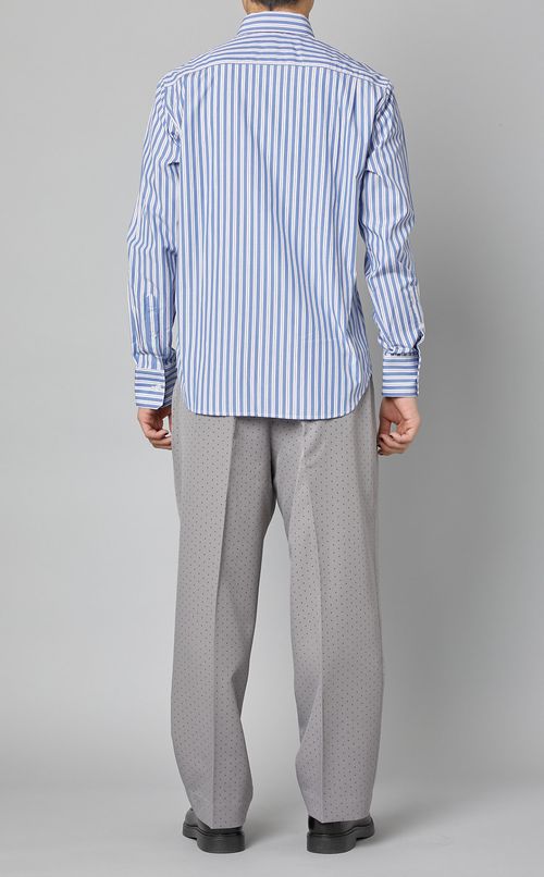 ストライプフリルシャツ