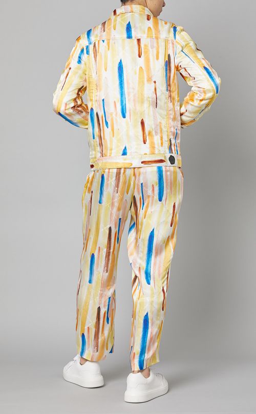 ペイント風プリントブルゾン