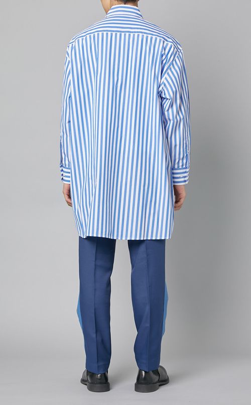 ストライプロングシャツ