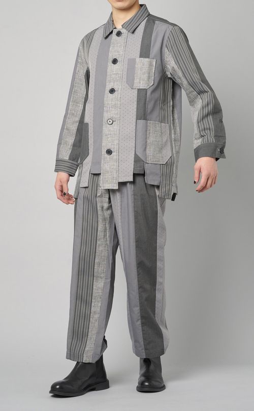 パッチワークワイドパンツ