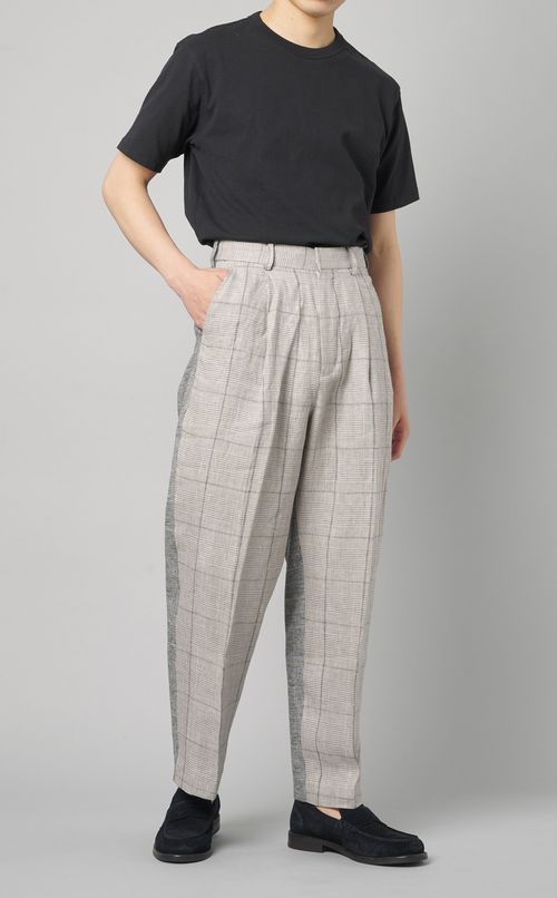 ワンタックチェックパンツ