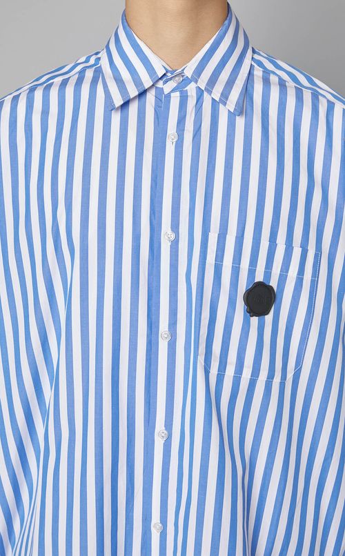 ストライプロングシャツ