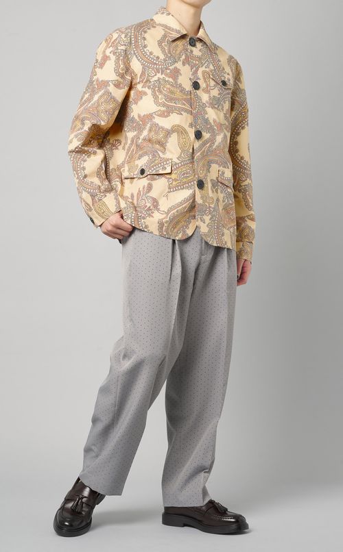 ペイズリー柄ワークジャケット