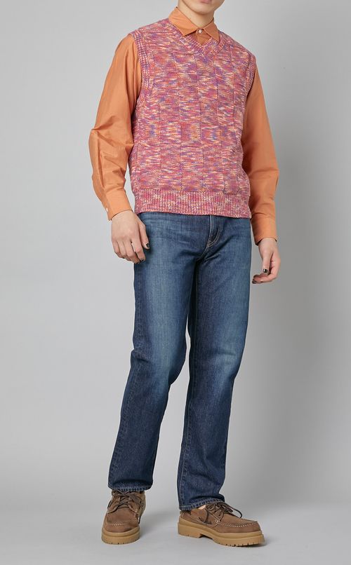 コットンシルクセミワイドカラーシャツ