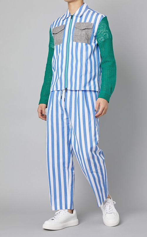 ストライプワイドパンツ