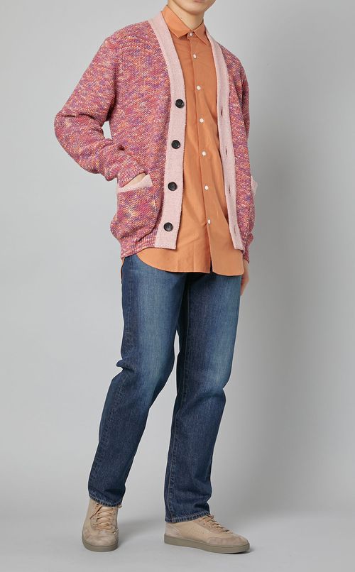 コットンシルクセミワイドカラーシャツ