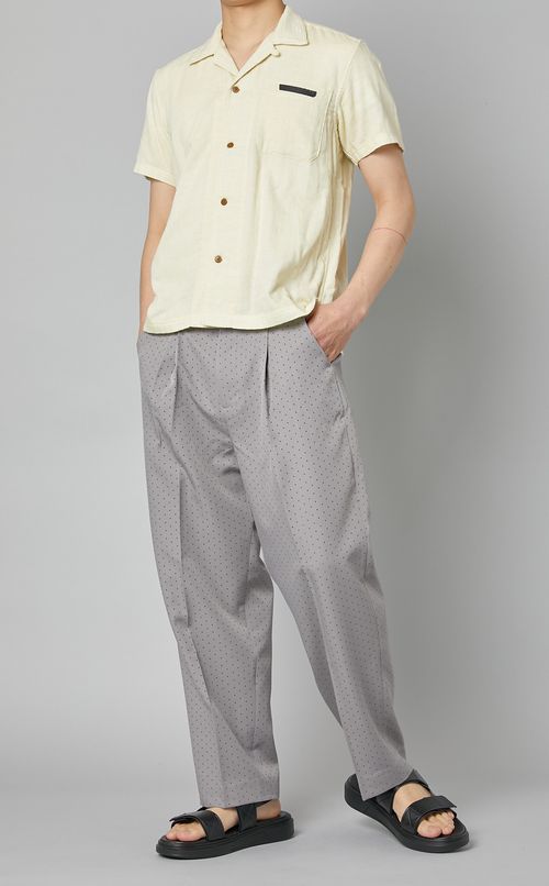 バックプリントオープンカラーシャツ