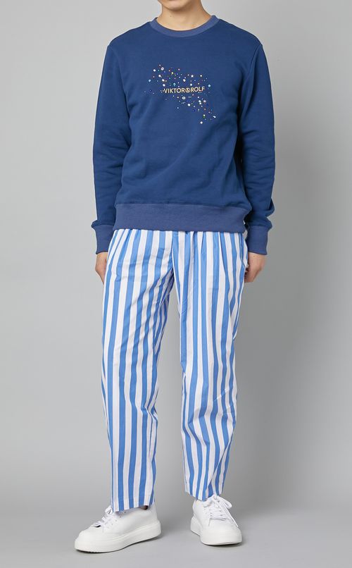 ストライプワイドパンツ