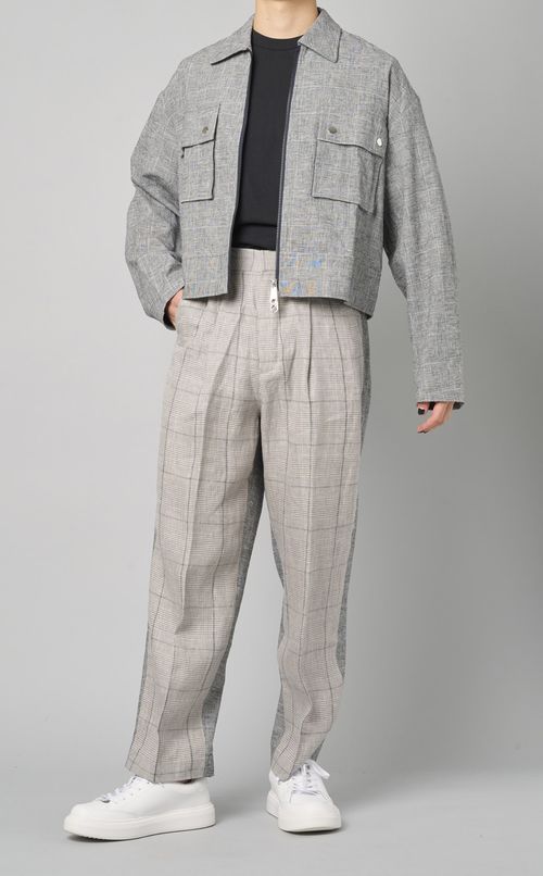 ワンタックチェックパンツ