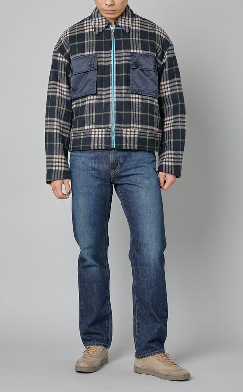 ビッグポケットチェックブルゾン