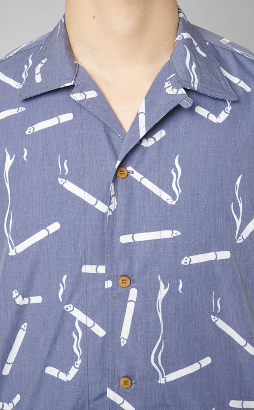 総柄オープンカラーシャツ