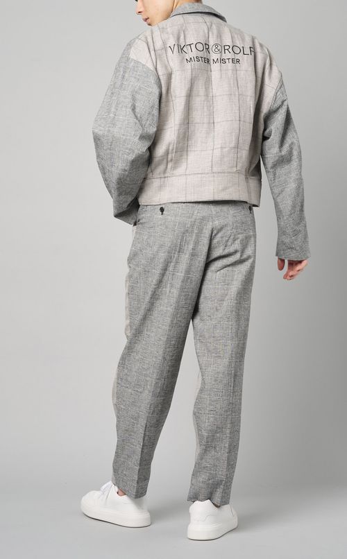 Wポケットチェックブルゾン